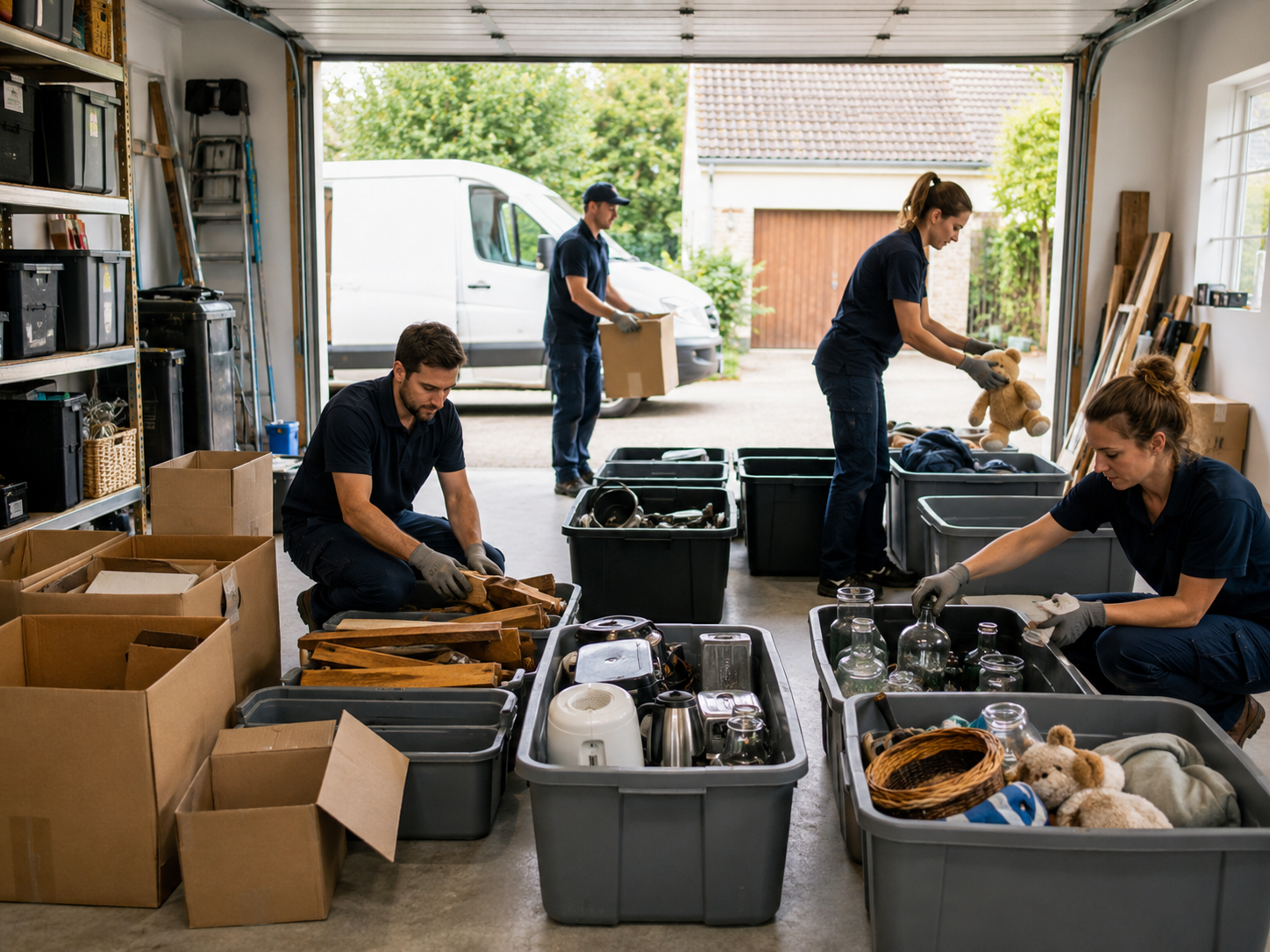 Tri et recyclage lors d'un débarras